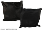 Solid Black 16"x16" Brazilian Cowhide Pillow #A35468 by Hudson Hides