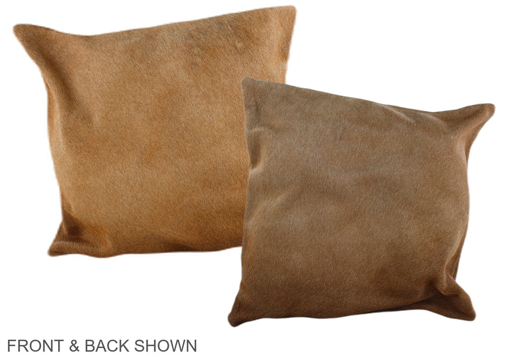 Solid Brown 16"x16" Brazilian Cowhide Pillow #A35470 by Hudson Hides