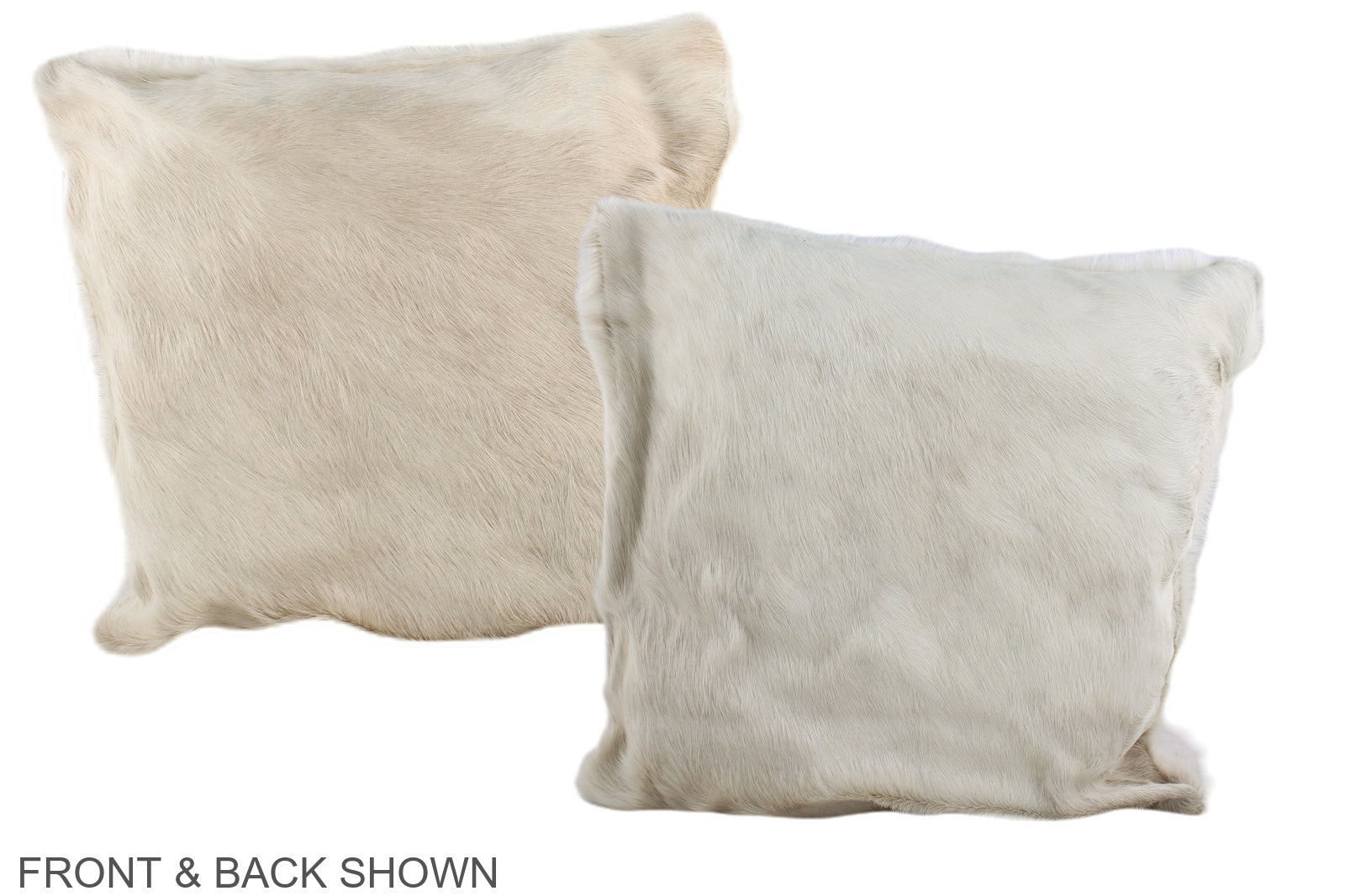 Solid White Cowhide Pillow #A35471