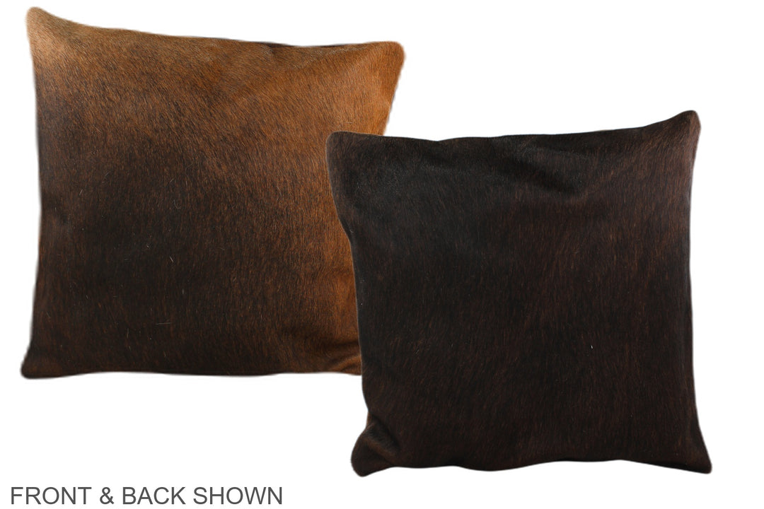 Chocolate 16"x16" Brazilian Cowhide Pillow #A35472 by Hudson Hides