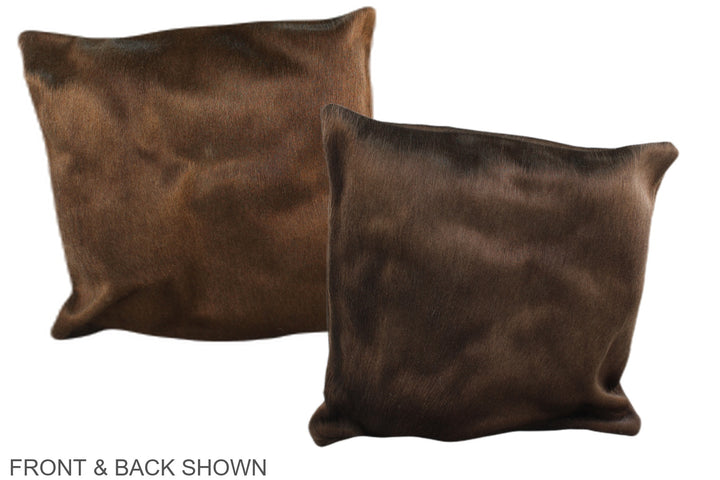 Chocolate 16"x16" Brazilian Cowhide Pillow #A35474 by Hudson Hides