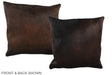 Chocolate 16"x16" Brazilian Cowhide Pillow #A35476 by Hudson Hides
