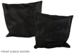 Solid Black 16"x16" Brazilian Cowhide Pillow #A35478 by Hudson Hides