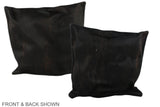 Solid Black 16"x16" Brazilian Cowhide Pillow #A35478 by Hudson Hides