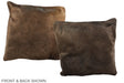 Chocolate 16"x16" Brazilian Cowhide Pillow #A35486 by Hudson Hides
