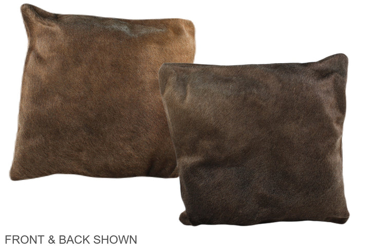Chocolate 16"x16" Brazilian Cowhide Pillow #A35486 by Hudson Hides