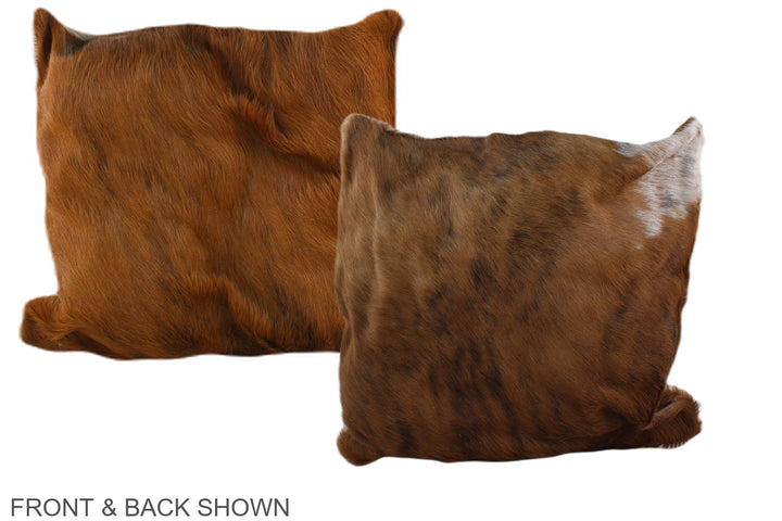 Medium Brindle 16"x16" Brazilian Cowhide Pillow #A35491 by Hudson Hides