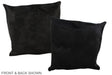 Solid Black 16"x16" Brazilian Cowhide Pillow #A35493 by Hudson Hides