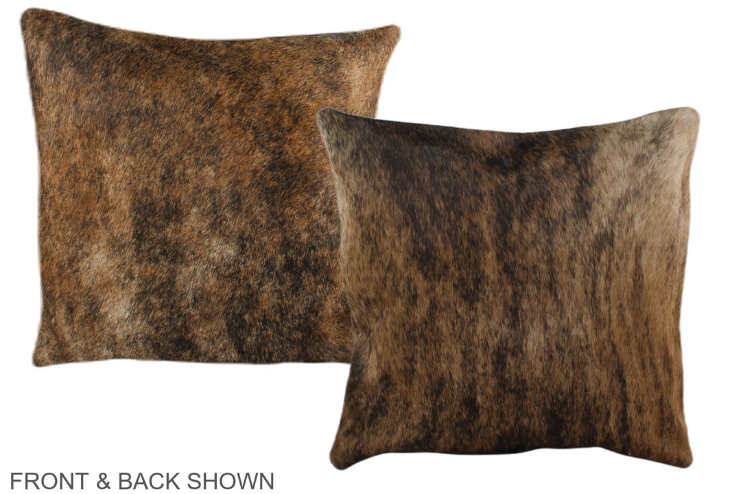 Medium Brindle 16"x16" Brazilian Cowhide Pillow #A35497 by Hudson Hide