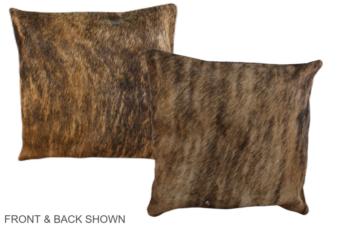 Medium Brindle 16"x16" Brazilian Cowhide Pillow #A35505 by Hudson Hide