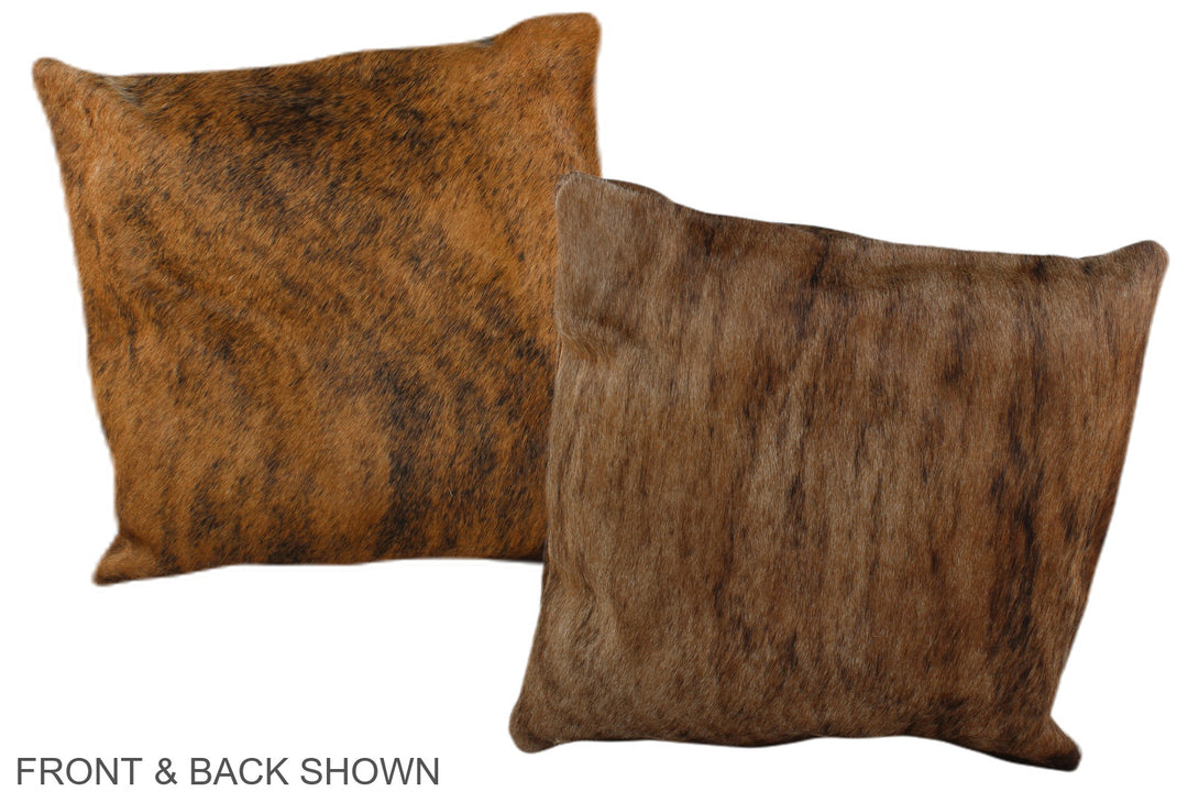 Medium Brindle 16"x16" Brazilian Cowhide Pillow #A35508 by Hudson Hide