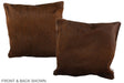 Brown with Red 16"x16" Brazilian Cowhide Pillow #A35514 by Hudson Hides