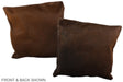 Brown with Red 16"x16" Brazilian Cowhide Pillow #A35517 by Hudson Hides