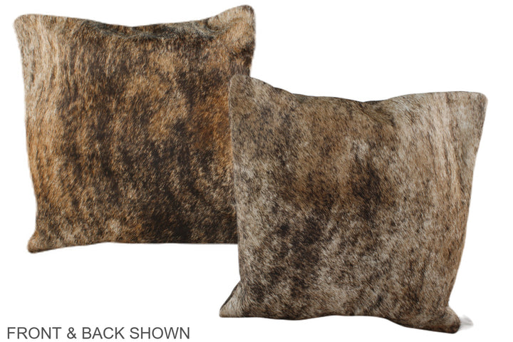 Medium Brindle 16"x16" Brazilian Cowhide Pillow #A35533 by Hudson Hides