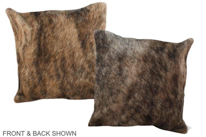 Medium Brindle 16"x16" Brazilian Cowhide Pillow #A35535 by Hudson Hides
