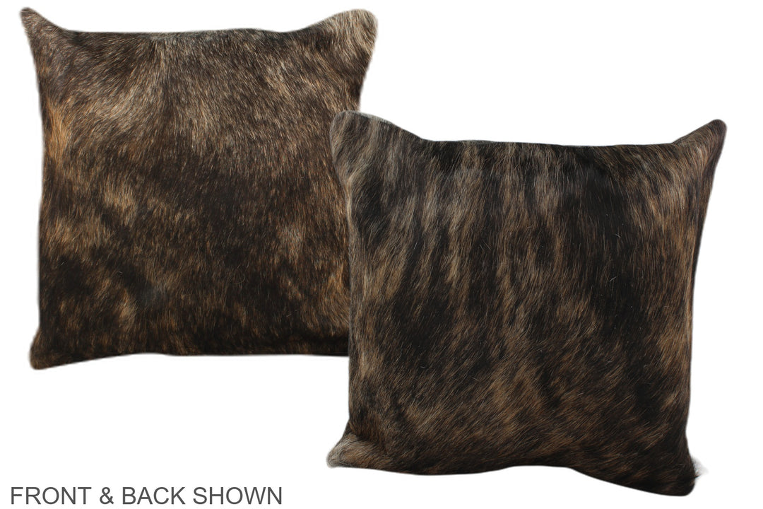 Medium Brindle 16"x16" Brazilian Cowhide Pillow #A35536 by Hudson Hide