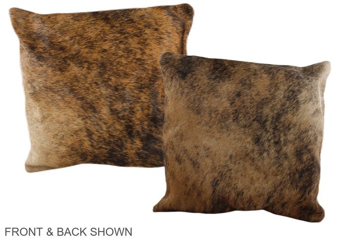 Medium Brindle 16"x16" Brazilian Cowhide Pillow #A35544 by Hudson Hides