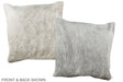 Grey 16"x16" Brazilian Cowhide Pillow #A35547 by Hudson Hides