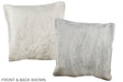 Grey 16"x16" Brazilian Cowhide Pillow #A35549 by Hudson Hides