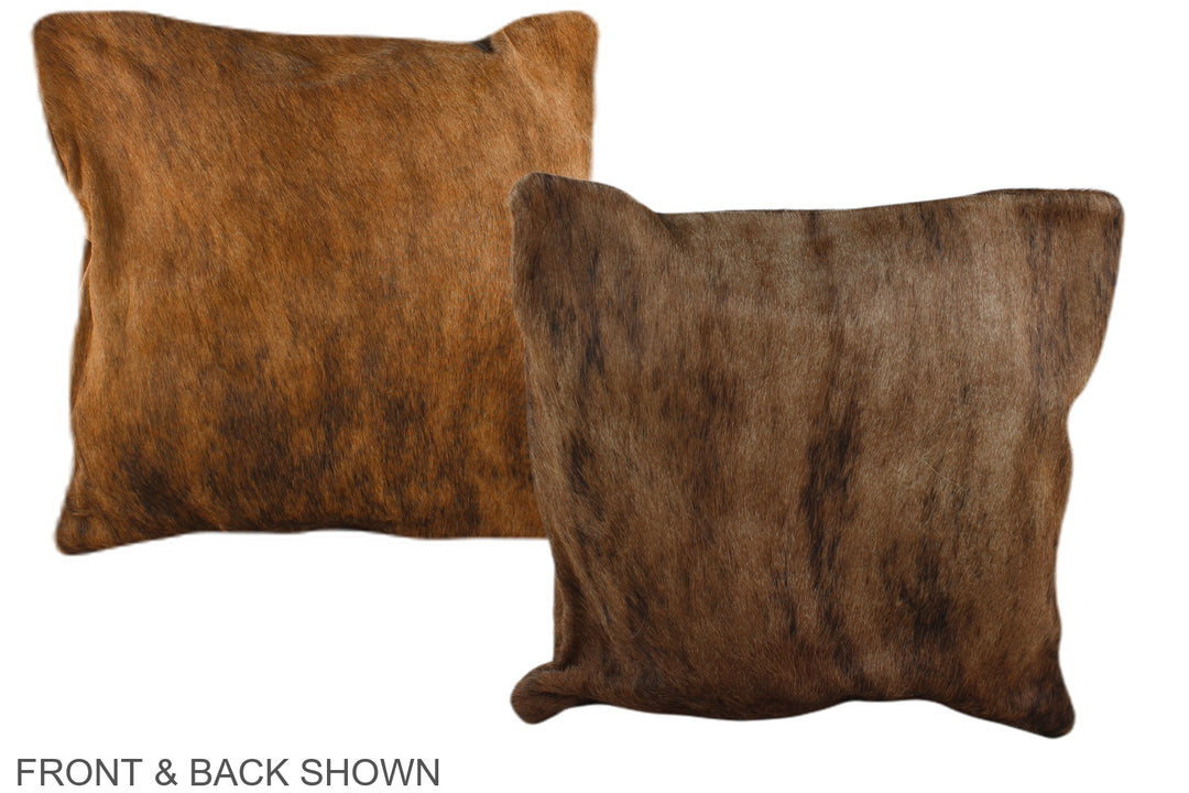 Medium Brindle 16"x16" Brazilian Cowhide Pillow #A35553 by Hudson Hide