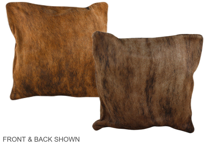 Medium Brindle 16"x16" Brazilian Cowhide Pillow #A35553 by Hudson Hides