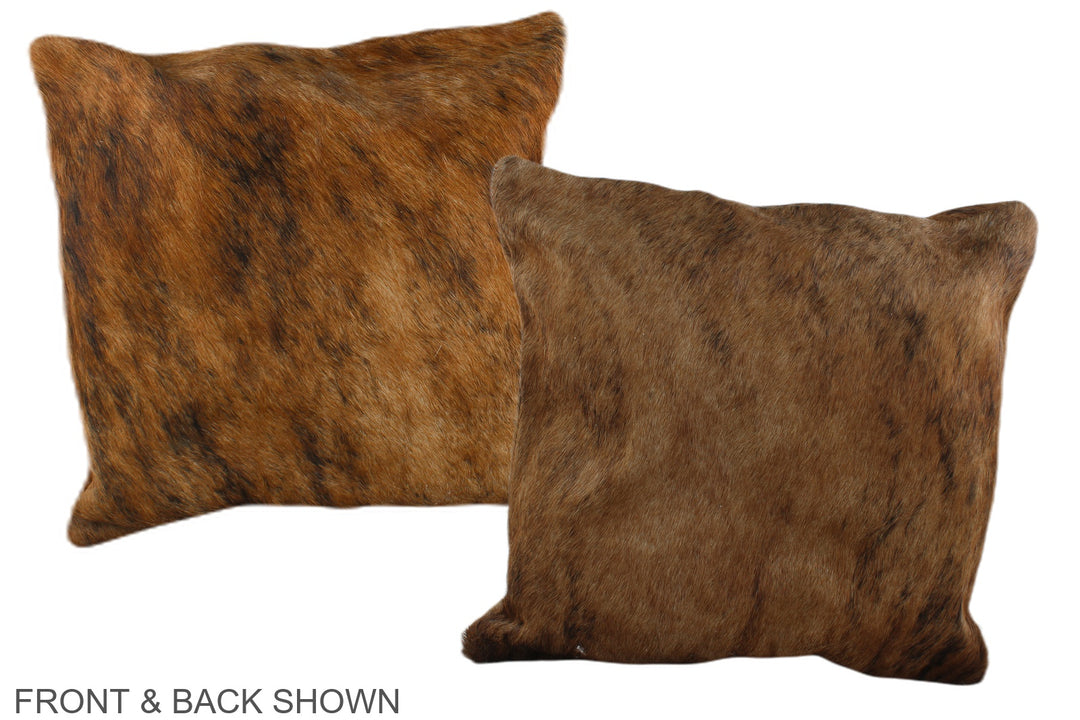 Medium Brindle 16"x16" Brazilian Cowhide Pillow #A35555 by Hudson Hide