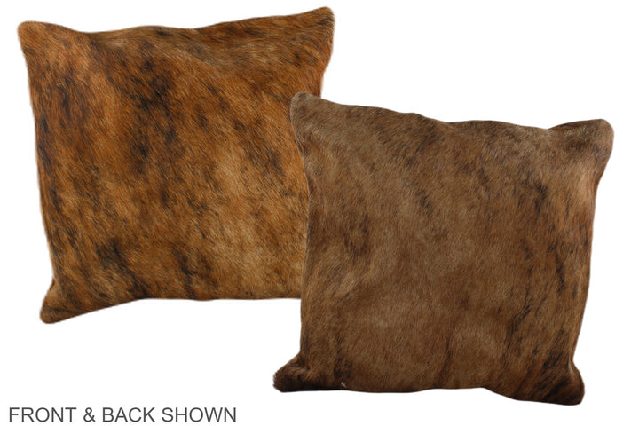 Medium Brindle 16"x16" Brazilian Cowhide Pillow #A35555 by Hudson Hides