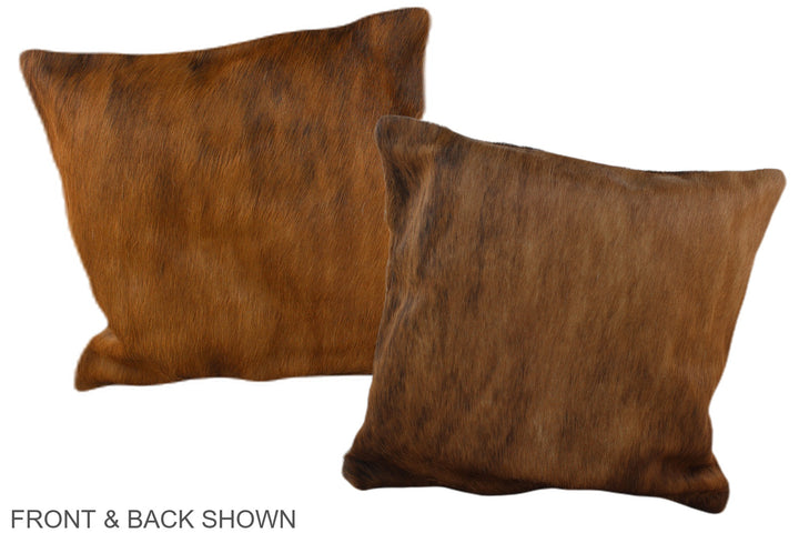Medium Brindle 16"x16" Brazilian Cowhide Pillow #A35558 by Hudson Hides