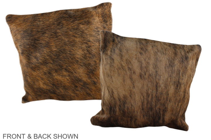 Medium Brindle 16"x16" Brazilian Cowhide Pillow #A35560 by Hudson Hides