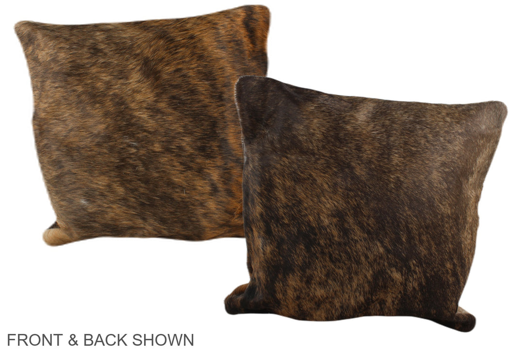 Medium Brindle 16"x16" Brazilian Cowhide Pillow #A35562 by Hudson Hide