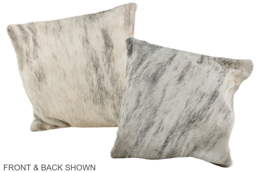 Grey 16"x16" Brazilian Cowhide Pillow #A35563 by Hudson Hides