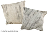 Grey 16"x16" Brazilian Cowhide Pillow #A35563 by Hudson Hides