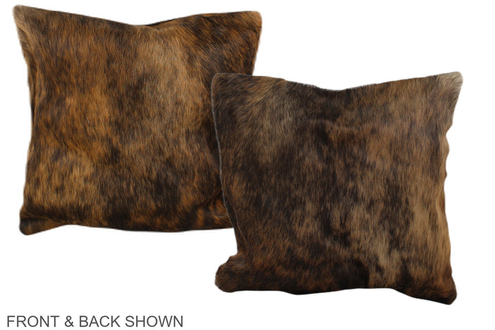 Medium Brindle 16"x16" Brazilian Cowhide Pillow #A35564 by Hudson Hides