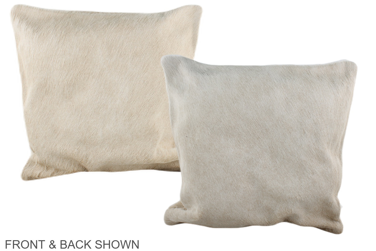 Solid White Cowhide Pillow #A35570