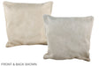 Solid White 16"x16" Brazilian Cowhide Pillow #A35570 by Hudson Hides