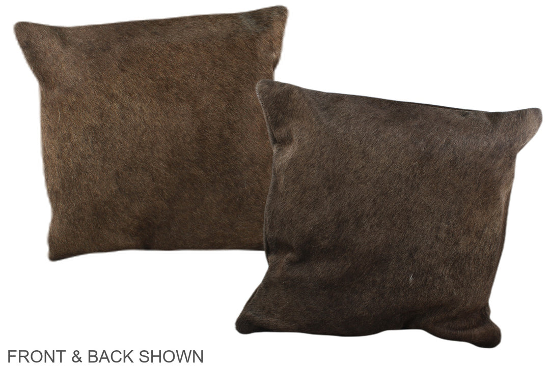Chocolate 16"x16" Brazilian Cowhide Pillow #A35571 by Hudson Hides