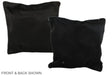 Solid Black 16"x16" Brazilian Cowhide Pillow #A35576 by Hudson Hides