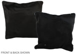 Solid Black 16"x16" Brazilian Cowhide Pillow #A35576 by Hudson Hides