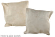 Champagne 16"x16" Brazilian Cowhide Pillow #A35578 by Hudson Hides
