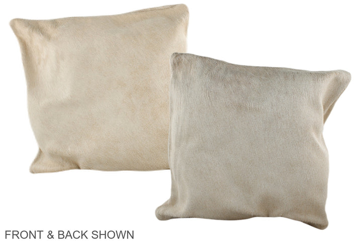 Champagne 16"x16" Brazilian Cowhide Pillow #A35578 by Hudson Hides