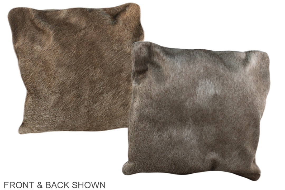 Taupe 16"x16" Brazilian Cowhide Pillow #A35583 by Hudson Hides
