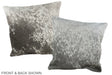 Grey 16"x16" Brazilian Cowhide Pillow #A35587 by Hudson Hides