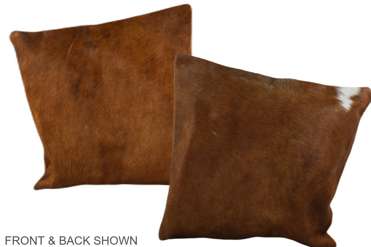 Solid Black Cowhide Pillow #A35588