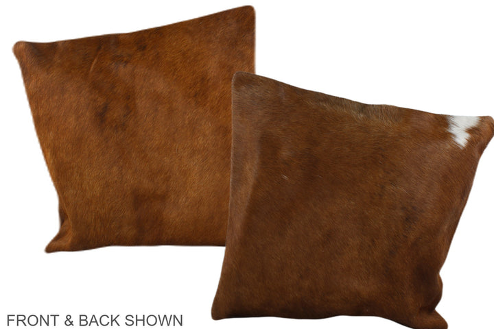 Solid Black 16"x16" Brazilian Cowhide Pillow #A35588 by Hudson Hides