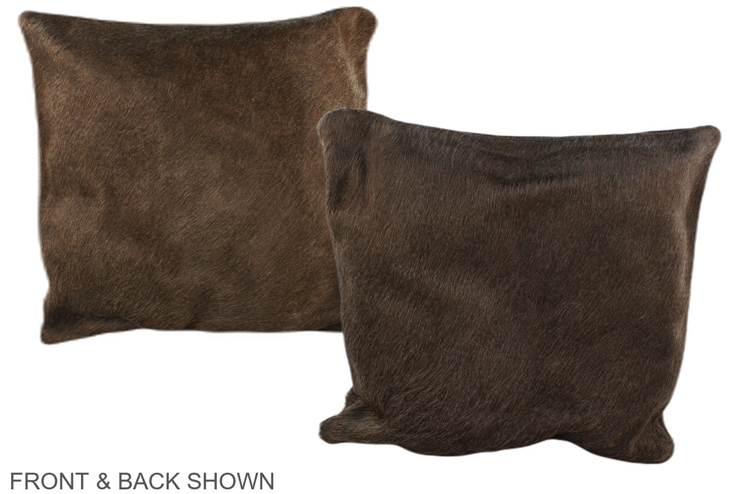 Taupe 16"x16" Brazilian Cowhide Pillow #A35590 by Hudson Hides