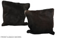 Solid Black 16"x16" Brazilian Cowhide Pillow #A35591 by Hudson Hides