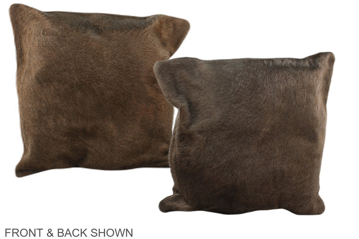 Taupe 16"x16" Brazilian Cowhide Pillow #A35593 by Hudson Hides