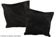 Solid Black 16"x16" Brazilian Cowhide Pillow #A35595 by Hudson Hides