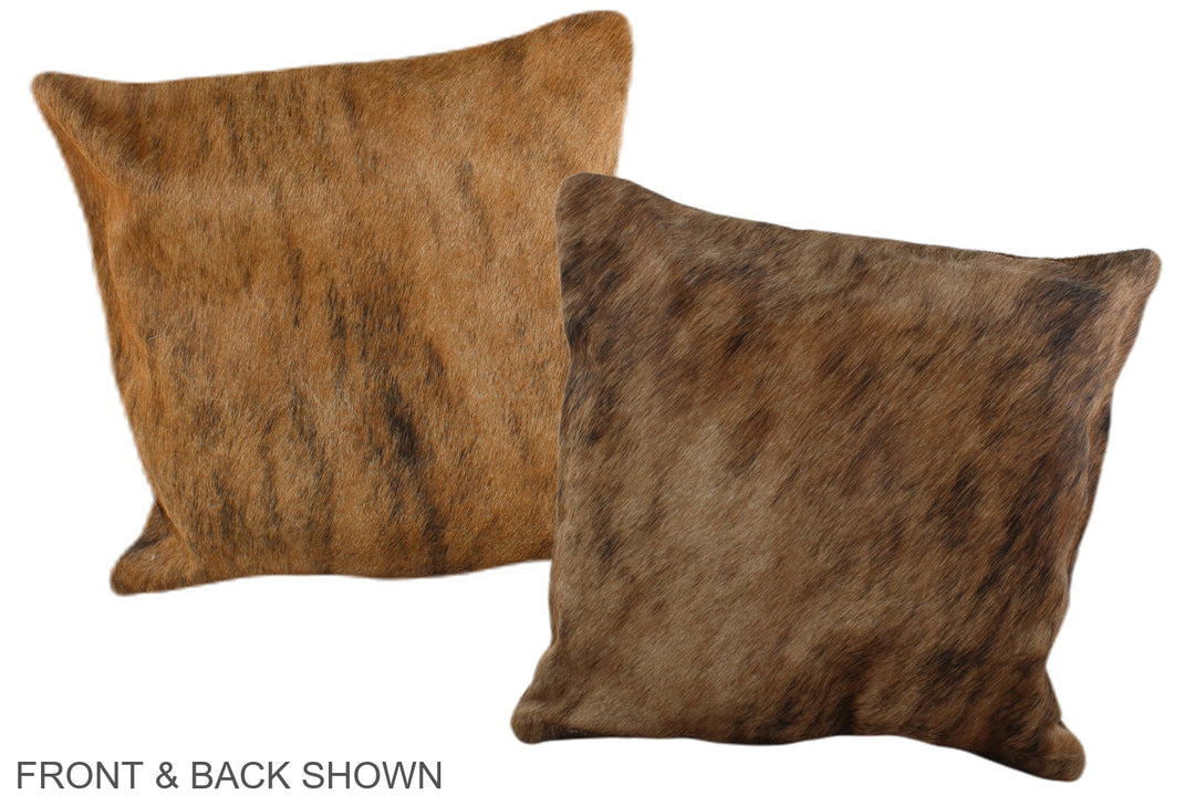 Medium Brindle 16"x16" Brazilian Cowhide Pillow #A35597 by Hudson Hide