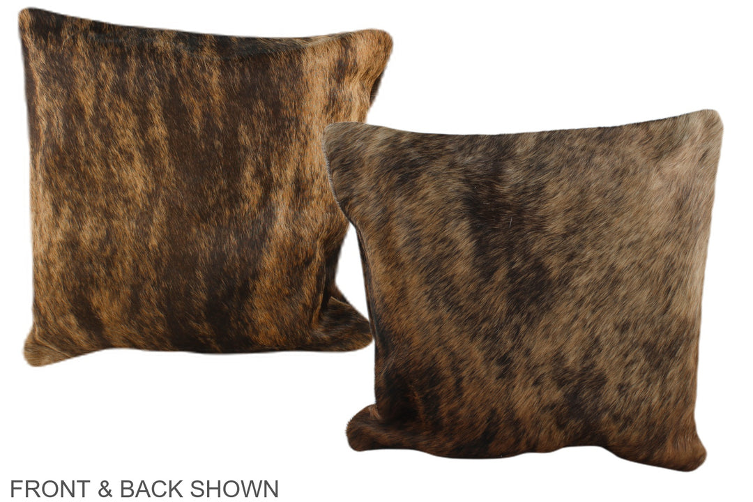 Medium Brindle 16"x16" Brazilian Cowhide Pillow #A35600 by Hudson Hide